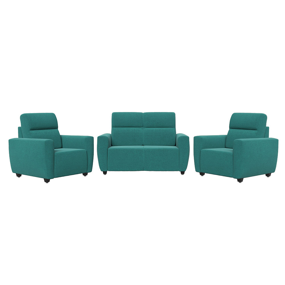 Wakefit Belize sofa set- (2+1+1) - Reflection Aqua Blue